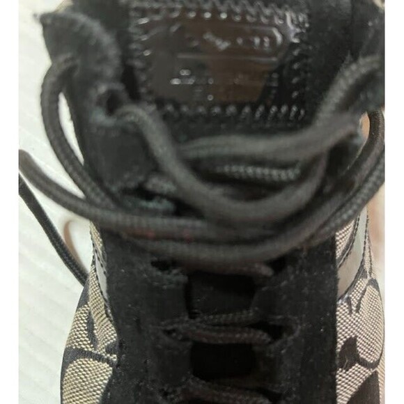 Coach Katelyn Signature Sneakers Black Suede Trim Q170 Women’s Size 8.5 M Shoes - Picture 5 of 10